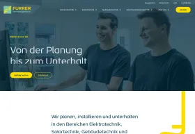 Screenshot von der Website Elektro Furrer AG