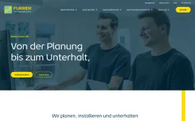 Screenshot von der Website Elektro Furrer AG