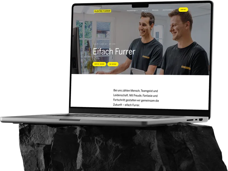 Screenshot von der Website Elektro Furrer AG