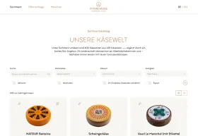 Screenshot von der Website InterCheese AG