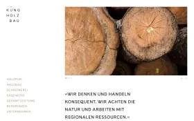 Screenshot von der Website Küng Holzbau AG
