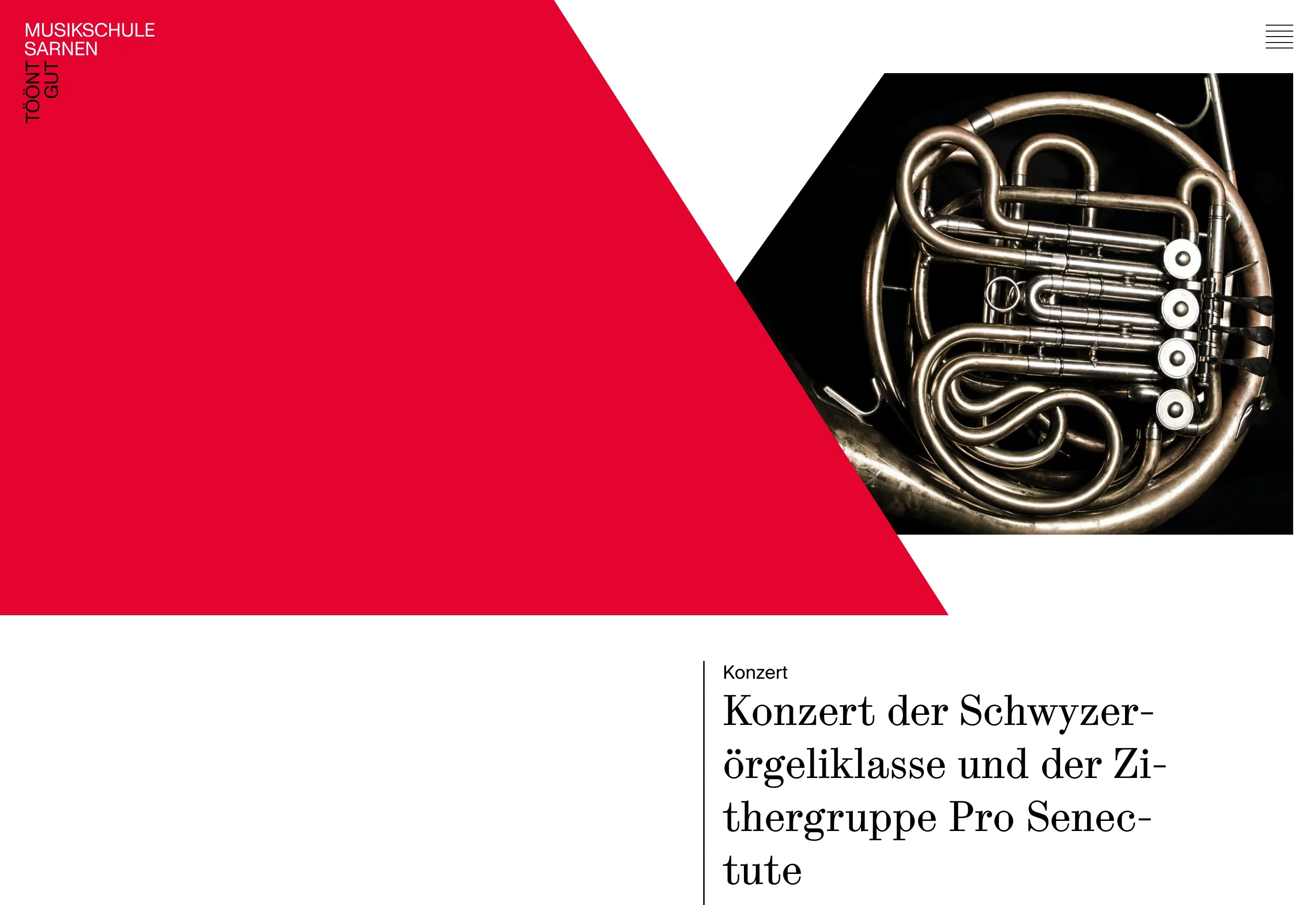 Startseite der Musikschule Sarnen