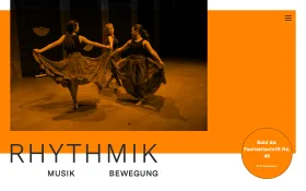 Screenshot von der Website Rhythmik Schweiz